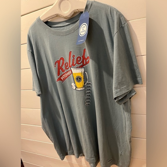🩵 LIFE IS GOOD Relief Pitcher T-Shirt - (XXXL) - NWT - Picture 7 of 8